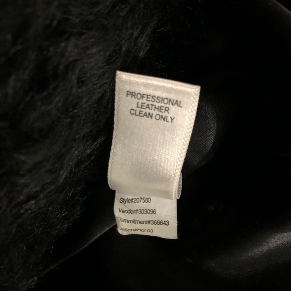 Banana Republic black suede coat with shearling trim XS S - Picture 6 of 6